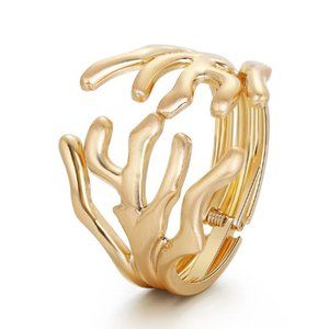 Gold Coral Branch Women's Bracelet